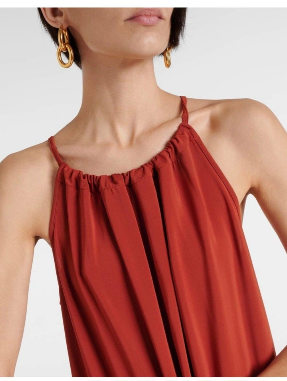 NWT Max Mara Long Stretch Jersey Halter Maxi Dress - Size XS (New With Tags) - Picture 3 of 16